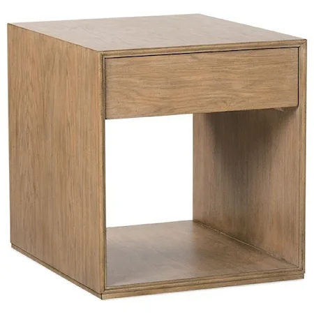 Contemporary 1-Drawer End Table in Sedona Finish